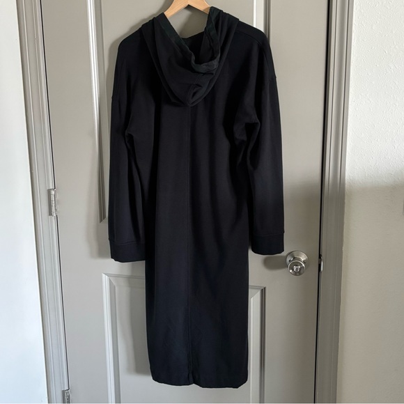 Young Fabulous & Broke YFB Black Long Full Zip Hoodie Duster Cardigan Jacket - Picture 3 of 9